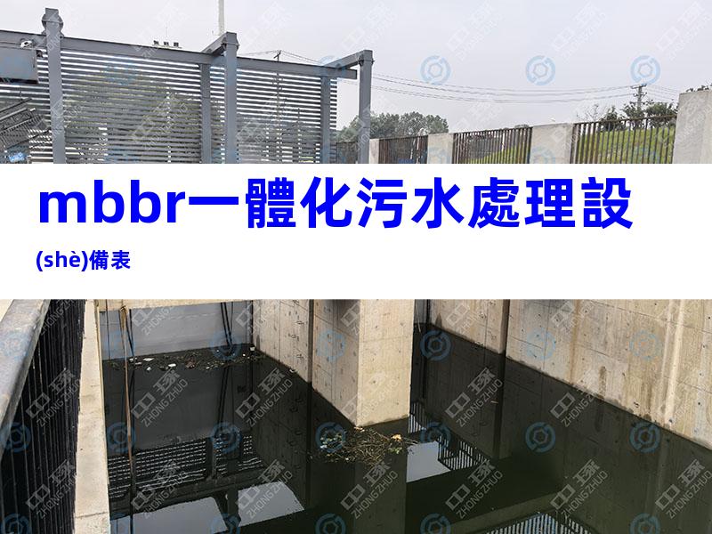 mbbr一體化污水處理設(shè)備表